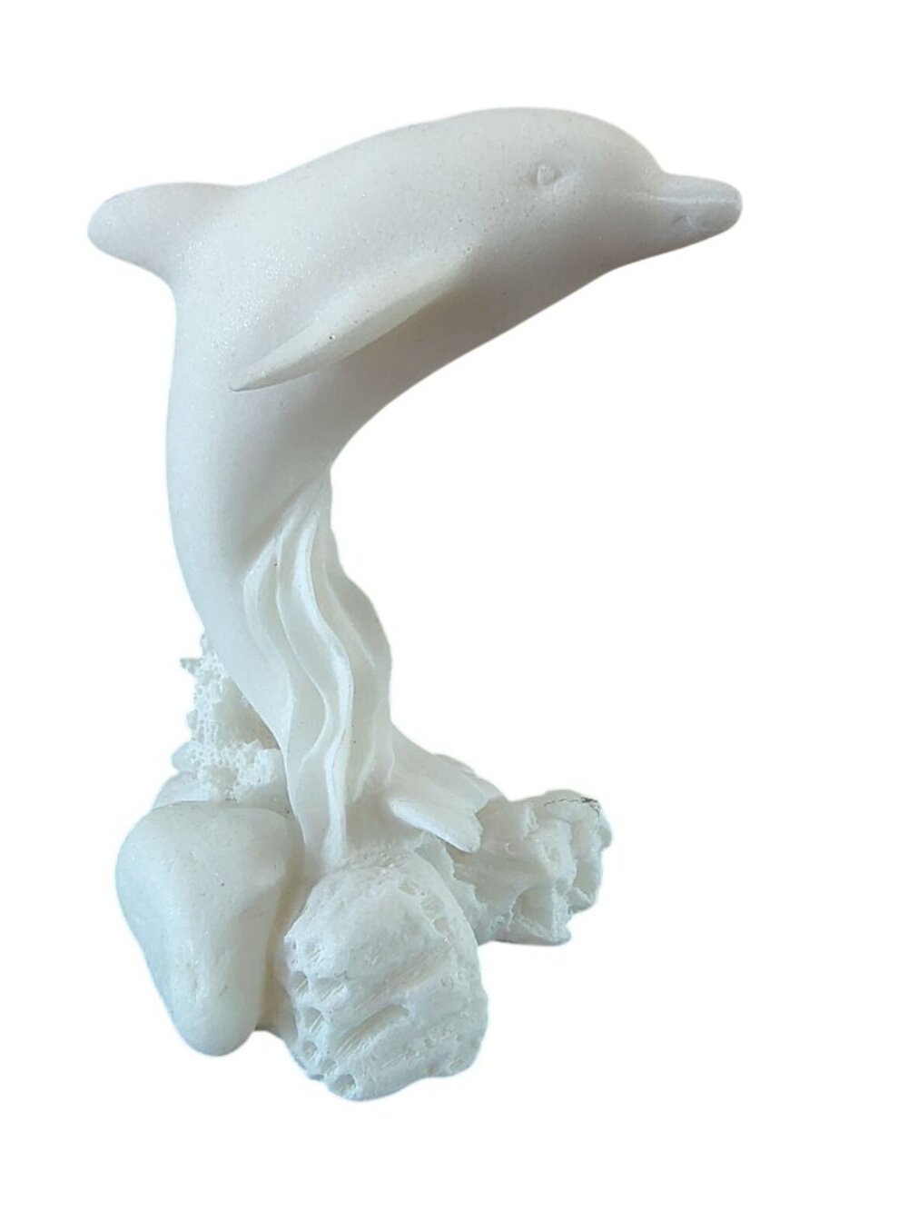 Lenox Dolphin White Bisque Style Porcelain Figurine, Coral Reef Ocean Nautical